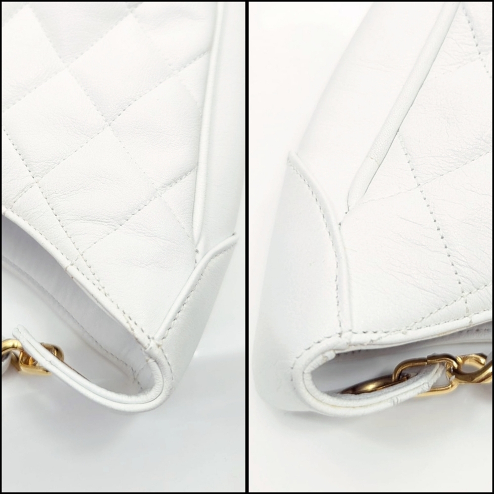 ✨️💎Authentic Chanel White Qualited Lambskin Hobo Bag - Picture 11 of 16